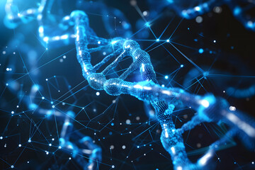 DNA genome shape background Generative AI
