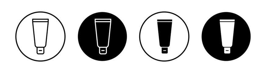 Cosmetic Tube Vector Line Icon Illustration.