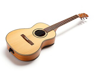 Fototapeta premium Acoustic Guitar Music Instrument Isolated on White Background AI Generated