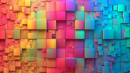 Colorful Mosaic: Abstract Square Puzzle