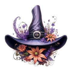 flowered wizard hat
