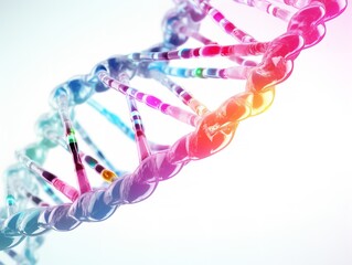 DNA Helix Unraveling Science and Identity Isolated on White Background AI Generated