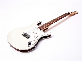 Obraz premium Electric Guitar Music Instrument Isolated on White Background AI Generated