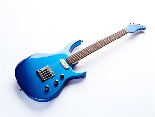 Obraz premium Electric Guitar Music Instrument Isolated on White Background AI Generated