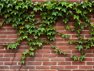 Ivy Vine Climbing Wall Growth and Perseverance Isolated on White Background AI Generated