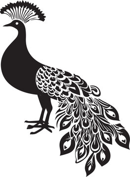 peacock silhouette image vector file 4.eps