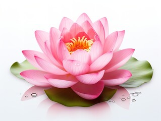 Lotus Flower Blooming in Mud Purity and Resilience Isolated on White Background AI Generated