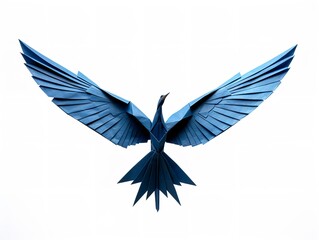 Naklejka premium Origami Crane Taking Flight Hope and Elegance Isolated on White Background AI Generated