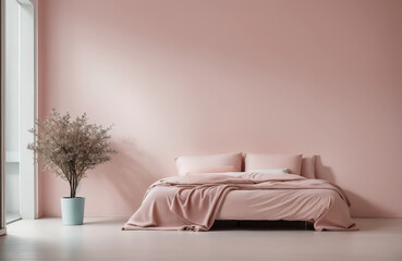 Pink home, bedroom decor.