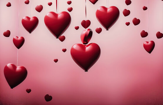 Tło Walentynkowe, czerwone serca.