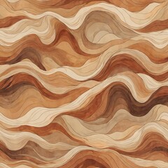 Fototapeta premium Abstract Earth Tones Watercolor Waves
