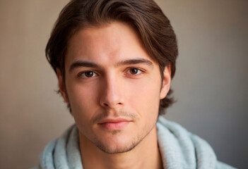 Obraz premium Portrait of a handsome young man looking at camera