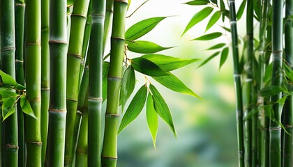 Fototapeta na wymiar bamboo with leaves
