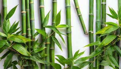 Fototapeta na wymiar bamboo over white background