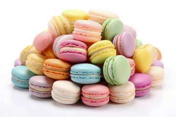 Fototapeta na wymiar Colorful French macarons dessert