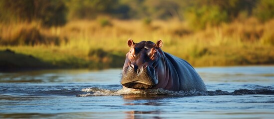 Hippopotamus in the Wild: Exploring the Majestic African Terrain with Hippopotamus