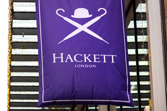 frankfurt, hesse, germany - 30 01 2024: an hackett store sign