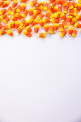 Candy corn on white background