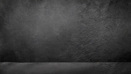 black wall texture rough background dark concrete floor old grunge background with black - obrazy, fototapety, plakaty