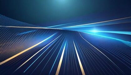 abstract science futuristic energy technology concept digital image of light rays stripes lines with blue light background