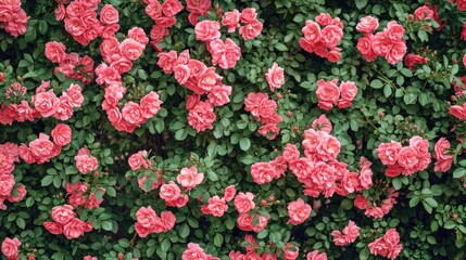 Fototapeta premium Rose bush texture background generative AI