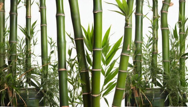 bamboo stems on white © Marsha