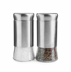 Salt and pepper shakers isolated on white