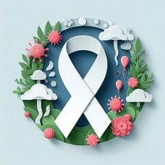 Embedded Cervical Cancer Awareness Month  in Vector Illustration with Background with space for copy created with generative ai	