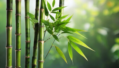 Obraz na płótnie Canvas bamboo with leaves
