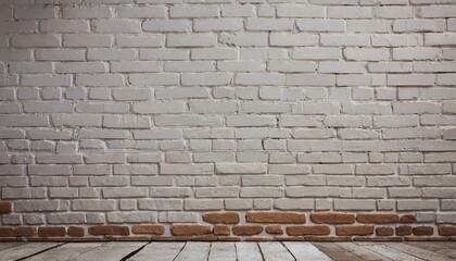 texture background concept white brick wall background in rural room