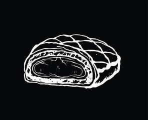 Vector illustration of beef wellington