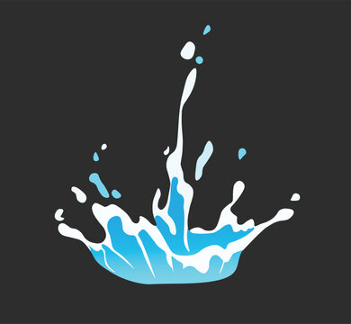 Ocean water splesh vector illustration