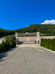 Polish military cemetery at Monte Cassino in Italy, general view - obrazy, fototapety, plakaty