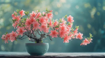 Foto auf Alu-Dibond Azalee Beautiful Japanese azalea in the pot