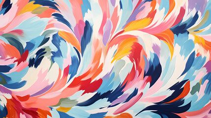 Bold and Fluid Brushstroke Pattern