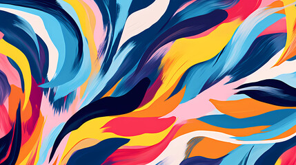 Bold and Fluid Brushstroke Pattern