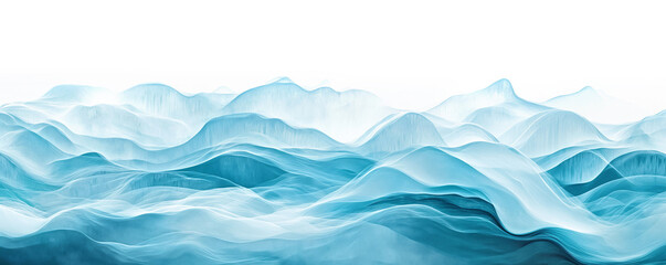 Abstract blue color waves background. Generative AI