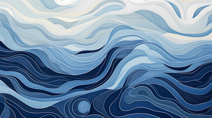 Flowing Water-Inspired Pattern