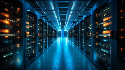 Orange Glow: Digital Data Highway