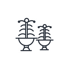 fountain icon. vector.Editable stroke.linear style sign for use web design,logo.Symbol illustration.