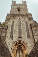Fototapeta na wymiar Low angle of St Mary's church Entrance