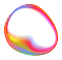 Rainbow Blob Shape Color Gradient