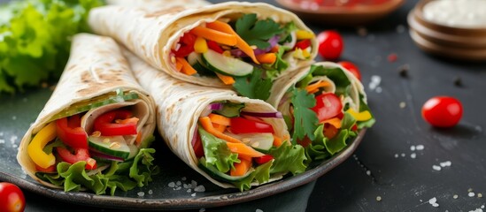 Delicious Lunchbox Wraps Packed with Flavorful Vegetables for a Healthy Meal