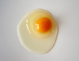 Raw egg isolated on white