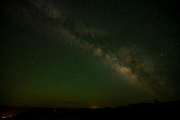 Fototapeta na wymiar Milky Way Lights Up the Sky Over Bryce Canyon