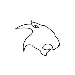 Panther logo design vector