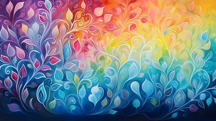 Colorful Abstract Floral Artwork