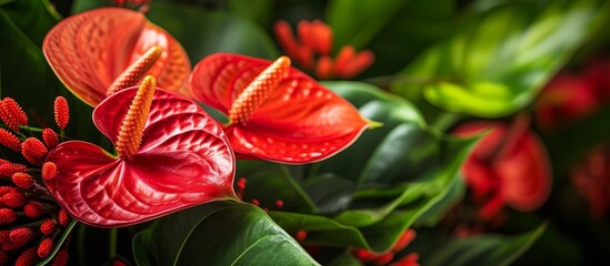 Exquisite Anthurium with Amnicol Spadix - Anthurium, Amnicol, and Spadix in Perfect Harmony