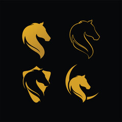 Horse logo template vector  design