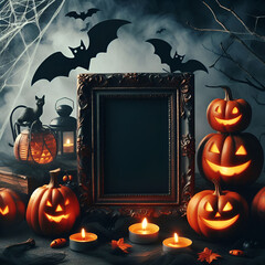 halloween background with pumpkin